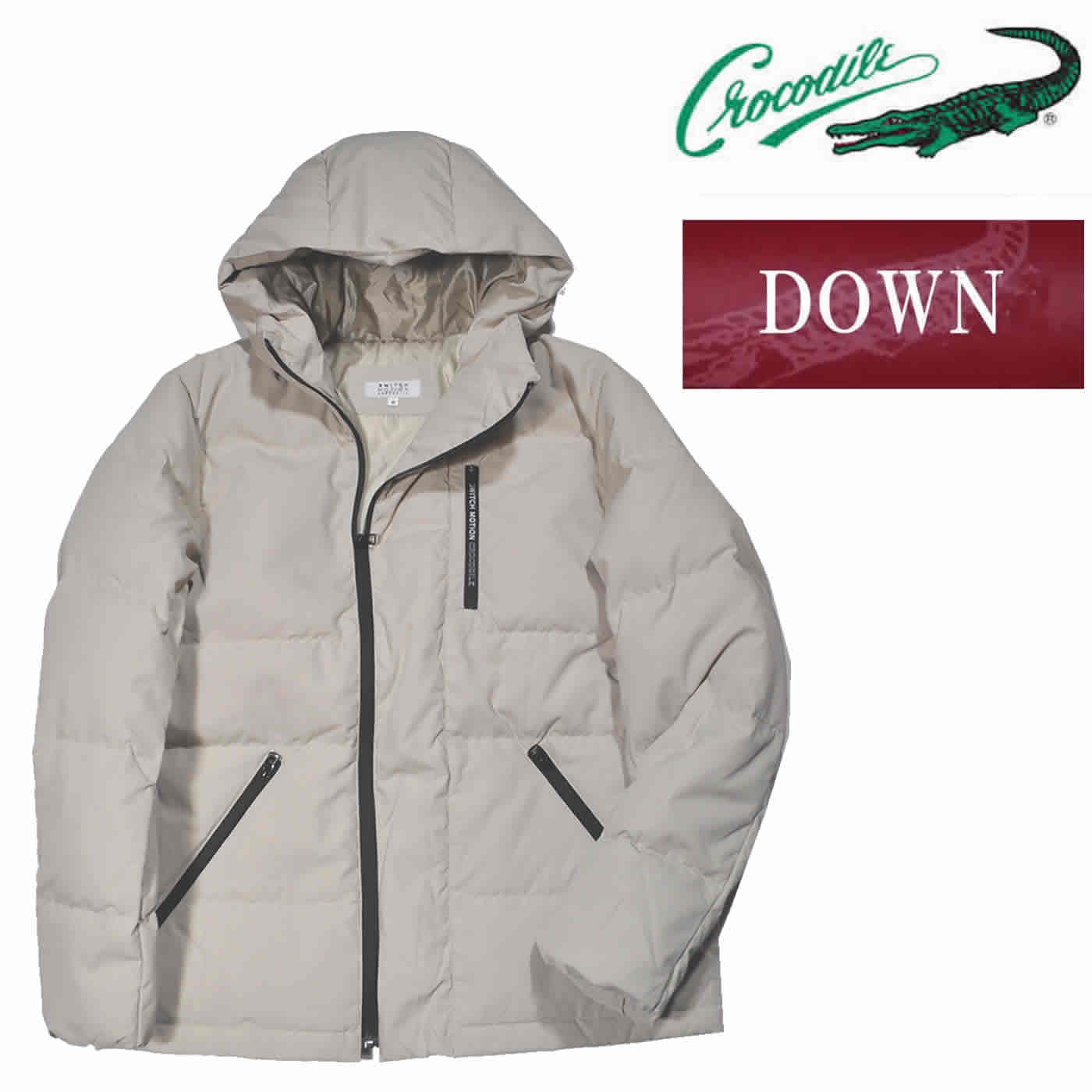 Crocodile（クロコダイル） ダウンジャケット 長袖 軽量キルトブルゾン
