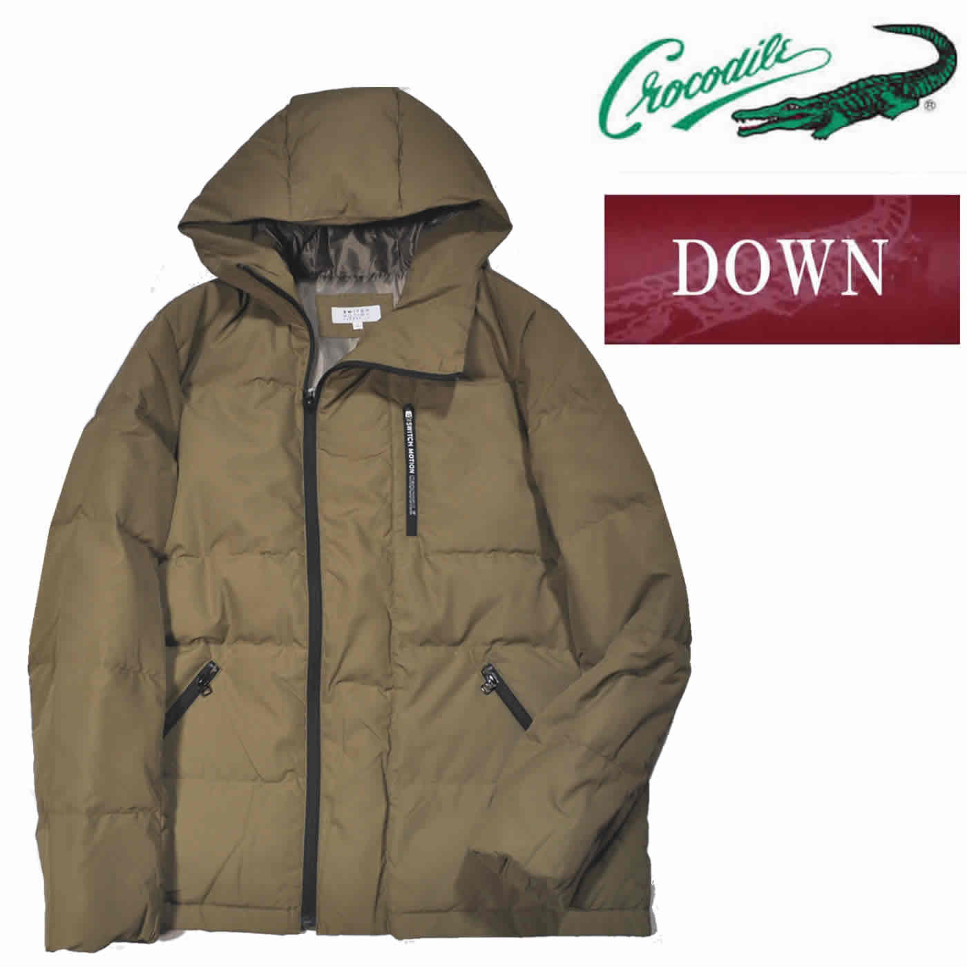 のん様ご予約品　　　未使用☆CROCODILE クロコダイル チドリダウンコート 中古・古着通販】CROCODILE (クロコダイル) ダウンコート グレー