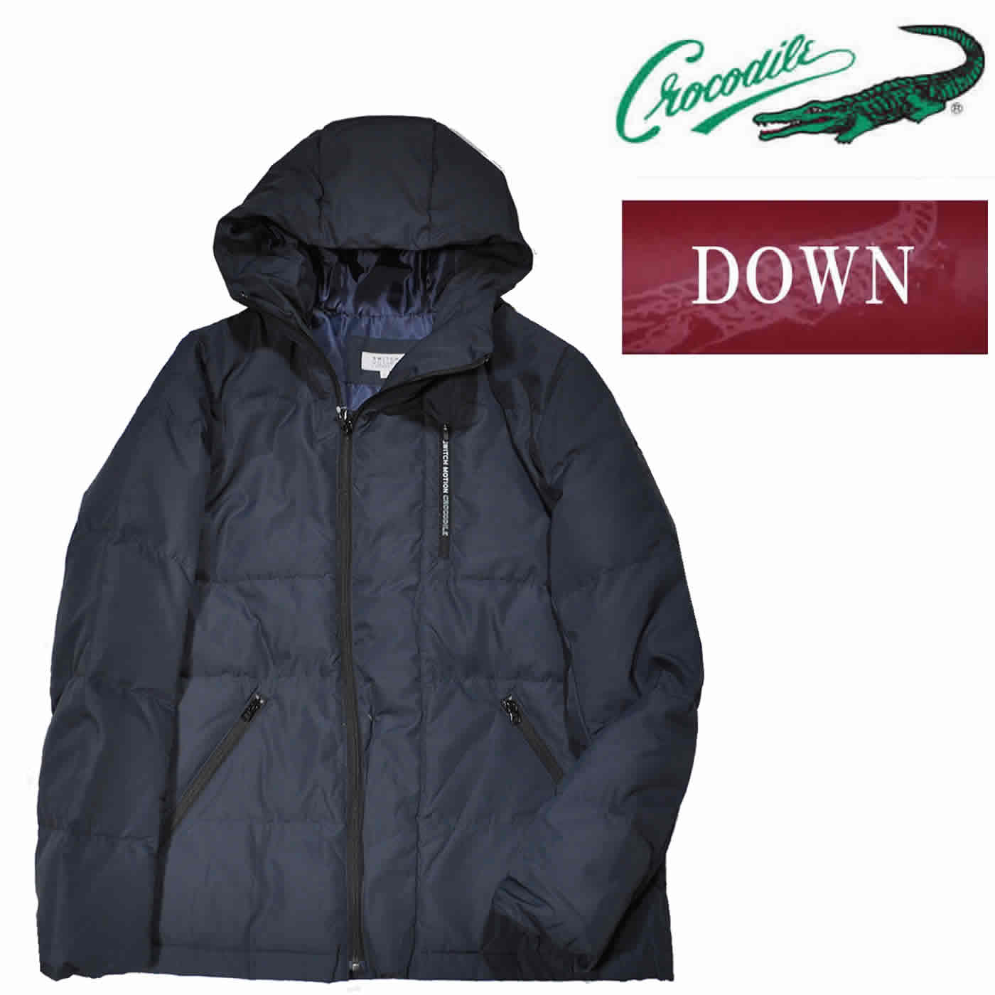 Crocodile（クロコダイル） ダウンジャケット 長袖 軽量キルトブルゾン