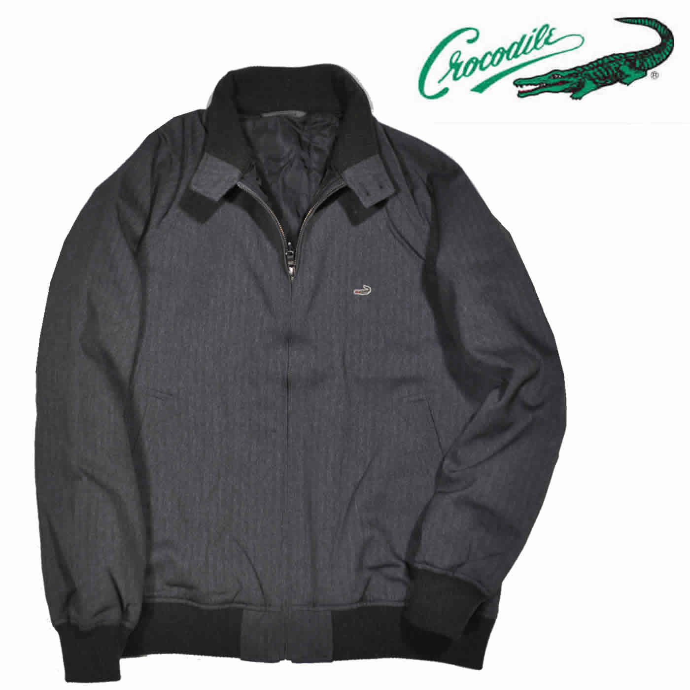 Crocodile（クロコダイル） スイングトップ 長袖 ヘリンボーン織 薄