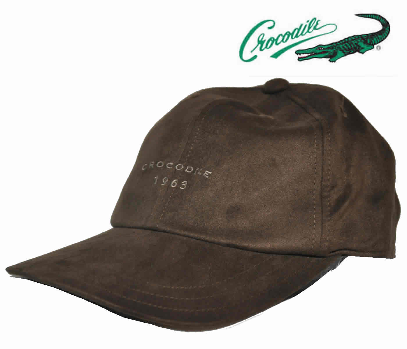 Crocodile（クロコダイル） キャップ CAP ポリスエード素材 ワニ ロゴ