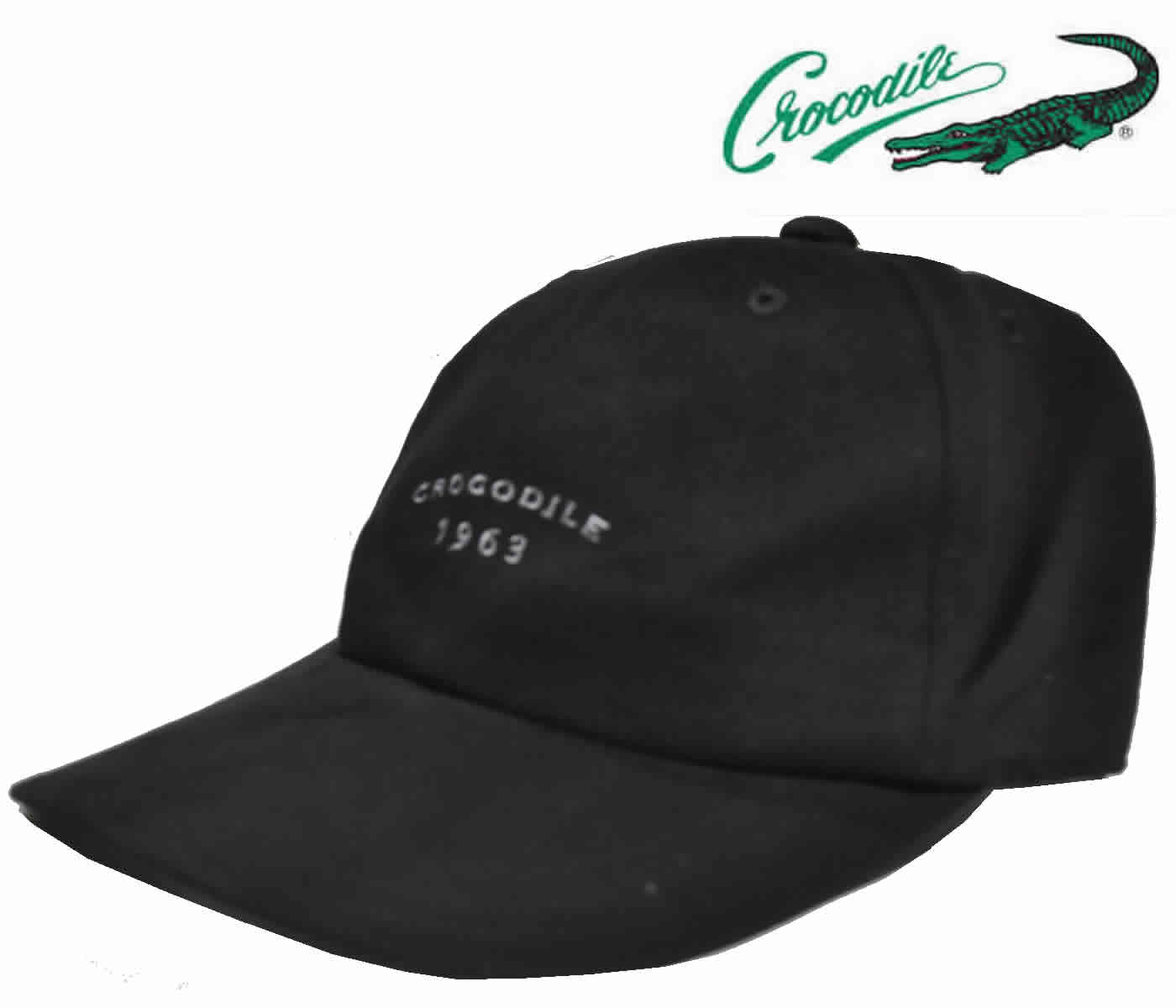 Crocodile（クロコダイル） キャップ CAP ポリスエード素材 ワニ ロゴ