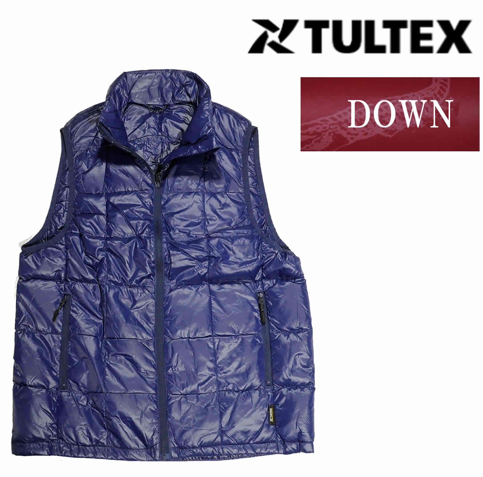 タルテックス] ダウンベスト 軽量ソフトナイロン 700フィルパワー