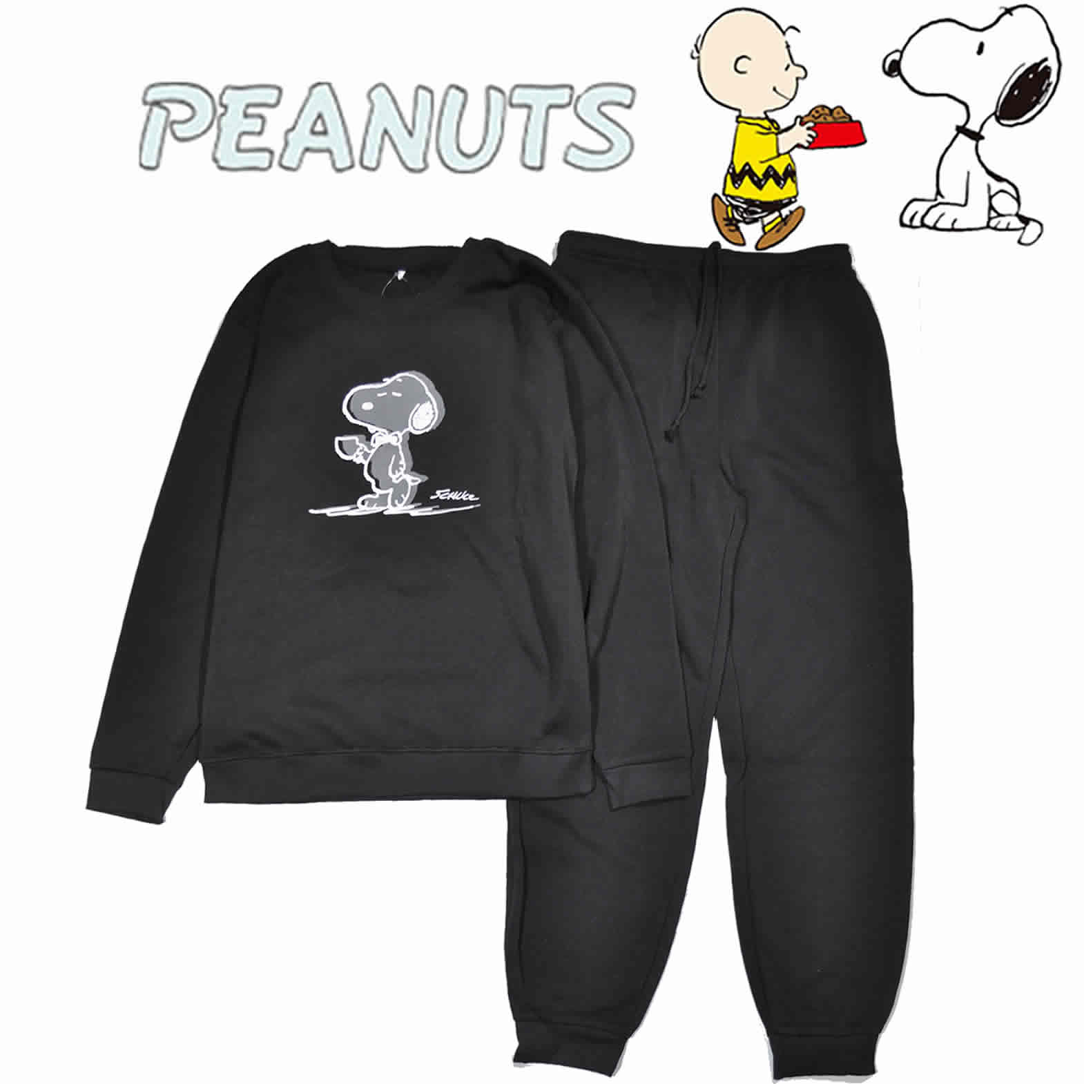PEANUTS [ピーナッツ] スヌーピー スウェット上下 長袖 クルー
