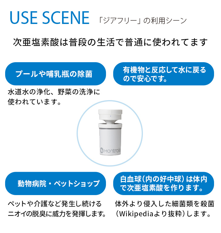 ZiaFree ジアフリー 除菌 消臭 ホワイト 卓上 除菌機 消臭機