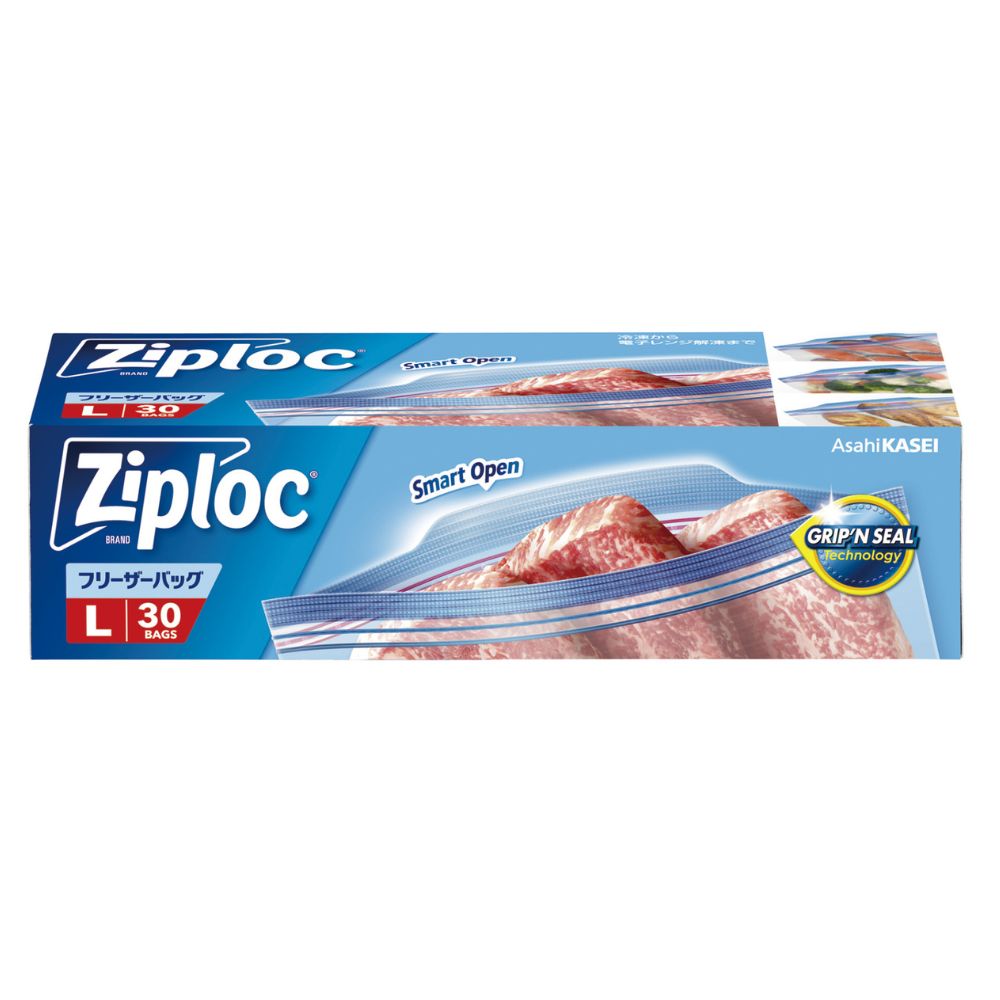 【supreme】新品 旭化成 ziploc ジップロック 30枚入り　2箱 旭化成ホームプロダクツ ジップロック 家庭用 フリーザーバッグ 保存袋