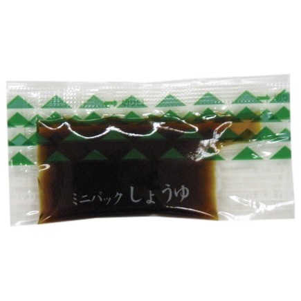 ミニパック醤油　波柄小　約3.0ml　750個×6箱【工場直送・代引き不可・時間指定不可・沖縄、離島不可】