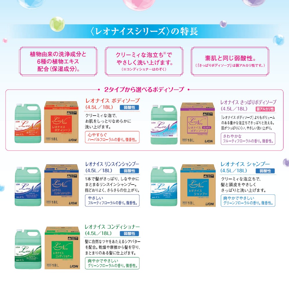 ライオン レオナイス ボディソープ 4.5Lの詳細画像2