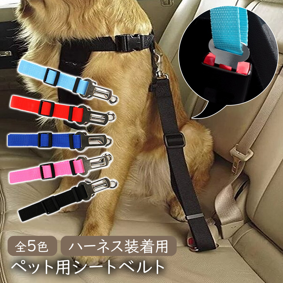 犬用シートベルト ペット用シートベルト ドライブ 車専用リード 安全 安心 お出かけグッズ ワンちゃん 猫ちゃん 乗車用ベルト メール便送料無料 即納  :sho-petcarbelt:ノップノップ