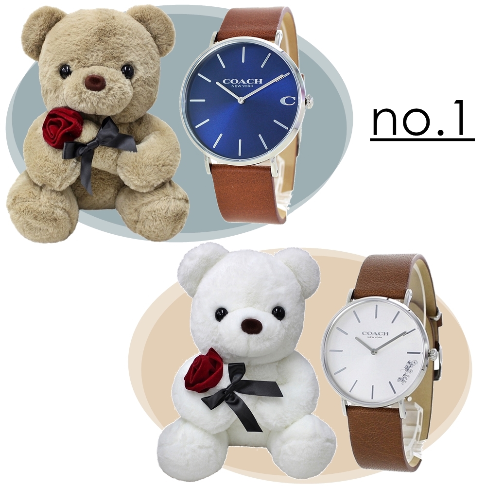 くまさんラッピング ペアウォッチ COACH ショッパー付き 腕時計 COACH くまさんラッピング コーチ ペアウォッチ COACHショッパー