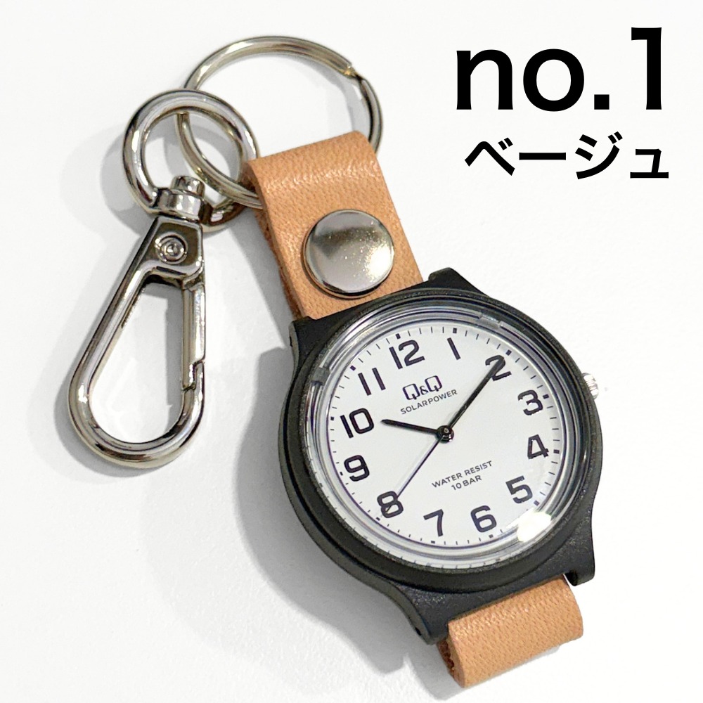 Q&Q 【ソーラー 電池交換不要】Q&Q ウォッチキーホルダー 時計 栃木 
