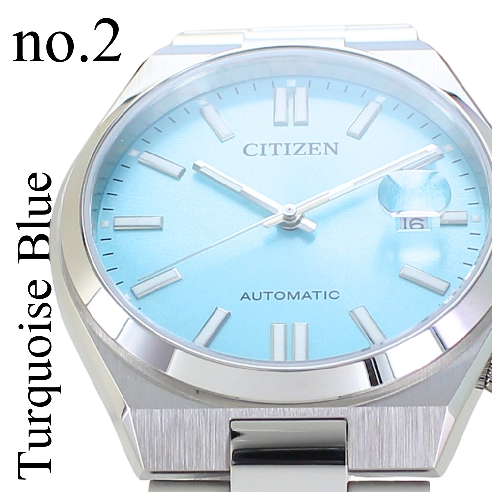 週末限定値下げCITIZEN ツヨサ tsuyosa自動巻き アイスブルー シチズンコレクション ツヨサ ブルー NJ0151-88M メンズ