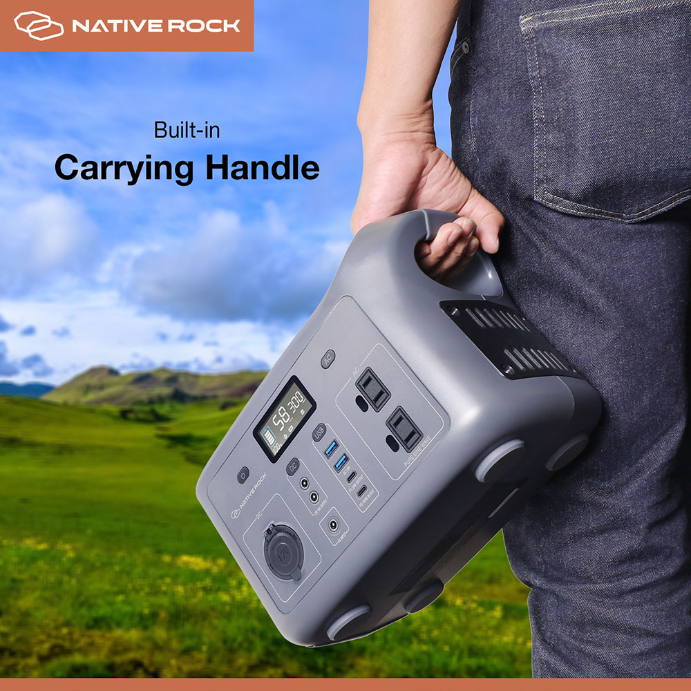 NativeRock ポータブル電源 NRP03 300W キャンプ LED ライト付き 車