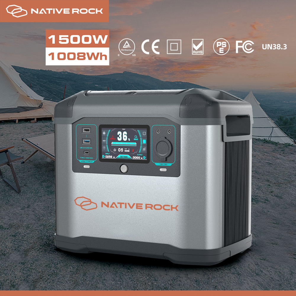 NativeRock ポータブル電源 NRP15 1500W 大容量 高出力 キャンプ サブ