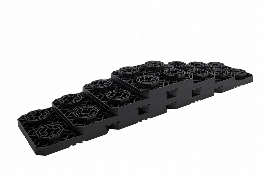 RiBLE RV レベリングパッド Lサイズ  10枚入り　ベルクロ製キャリーストラップ付属　ブラック　オレンジ　レッド　|　砂 泥 雪 脱出　スタックリカバリーラダー |  | 04