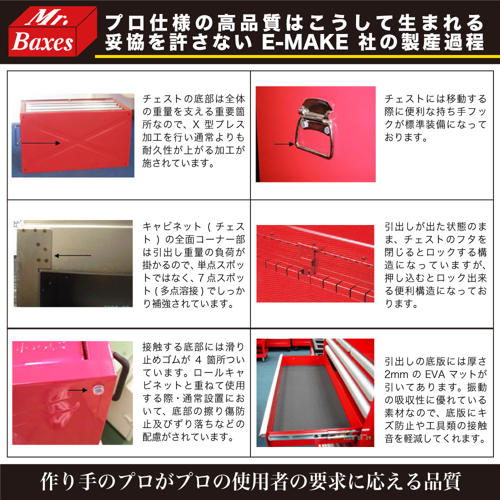 12段引出しトップチェスト EP333-12BX チェスト 収納 整備 工具