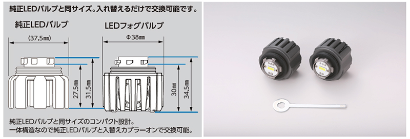 RG レーシングギア RGH-P902 純正LED交換用 LED フォグバルブ 【 L1B