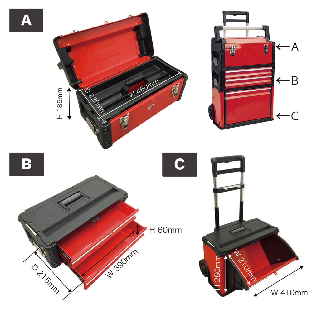TRJF-C305ABD トローリーツールボックス BIGRED ビッグレッド 工具箱