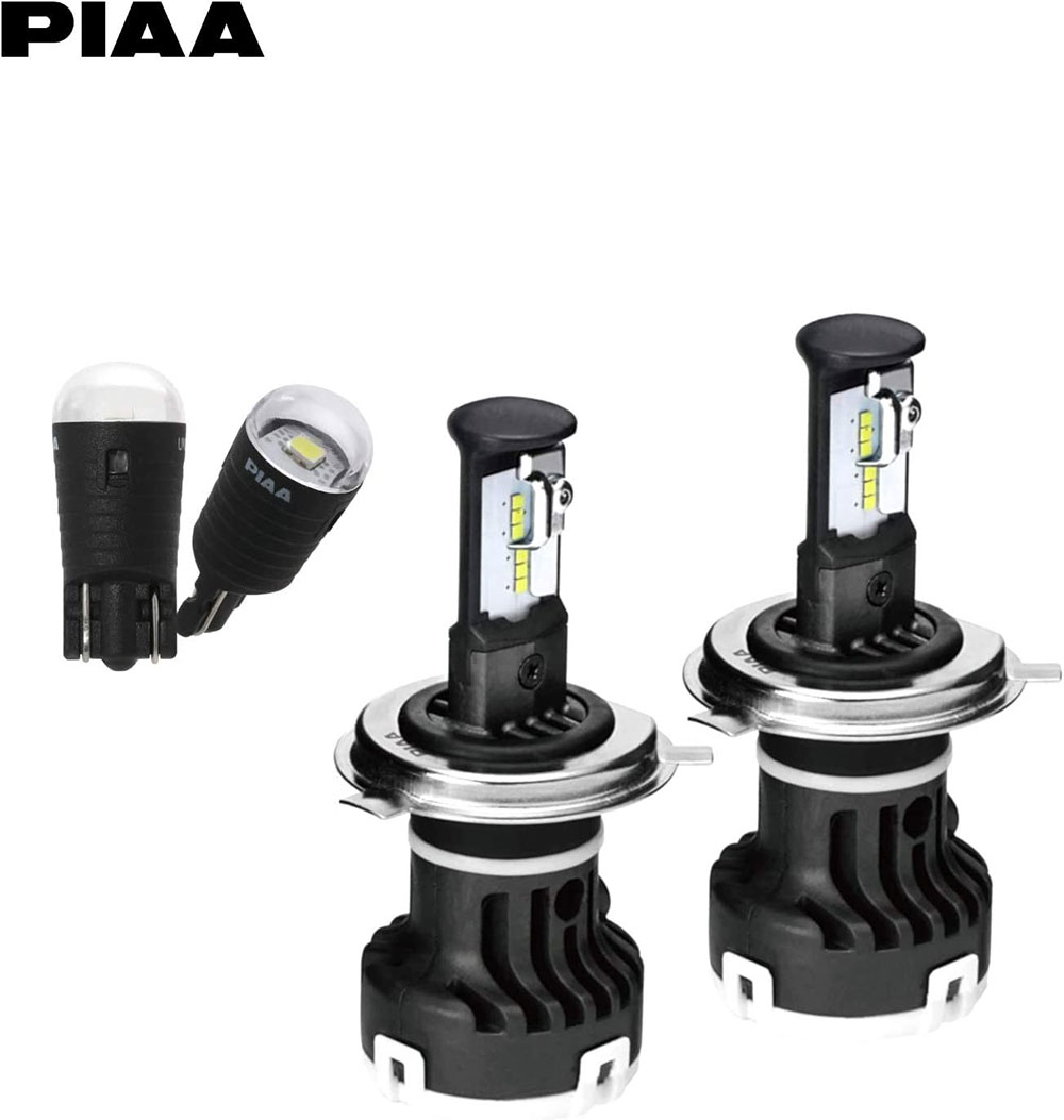 PIAA ヘッドライト/フォグランプ用LED LEH140 ヘッド&フォグバルブ6000K ワイドビーム/クーリングファン装備  Hi4000/Lo3200lm H4 車検対応 2個入