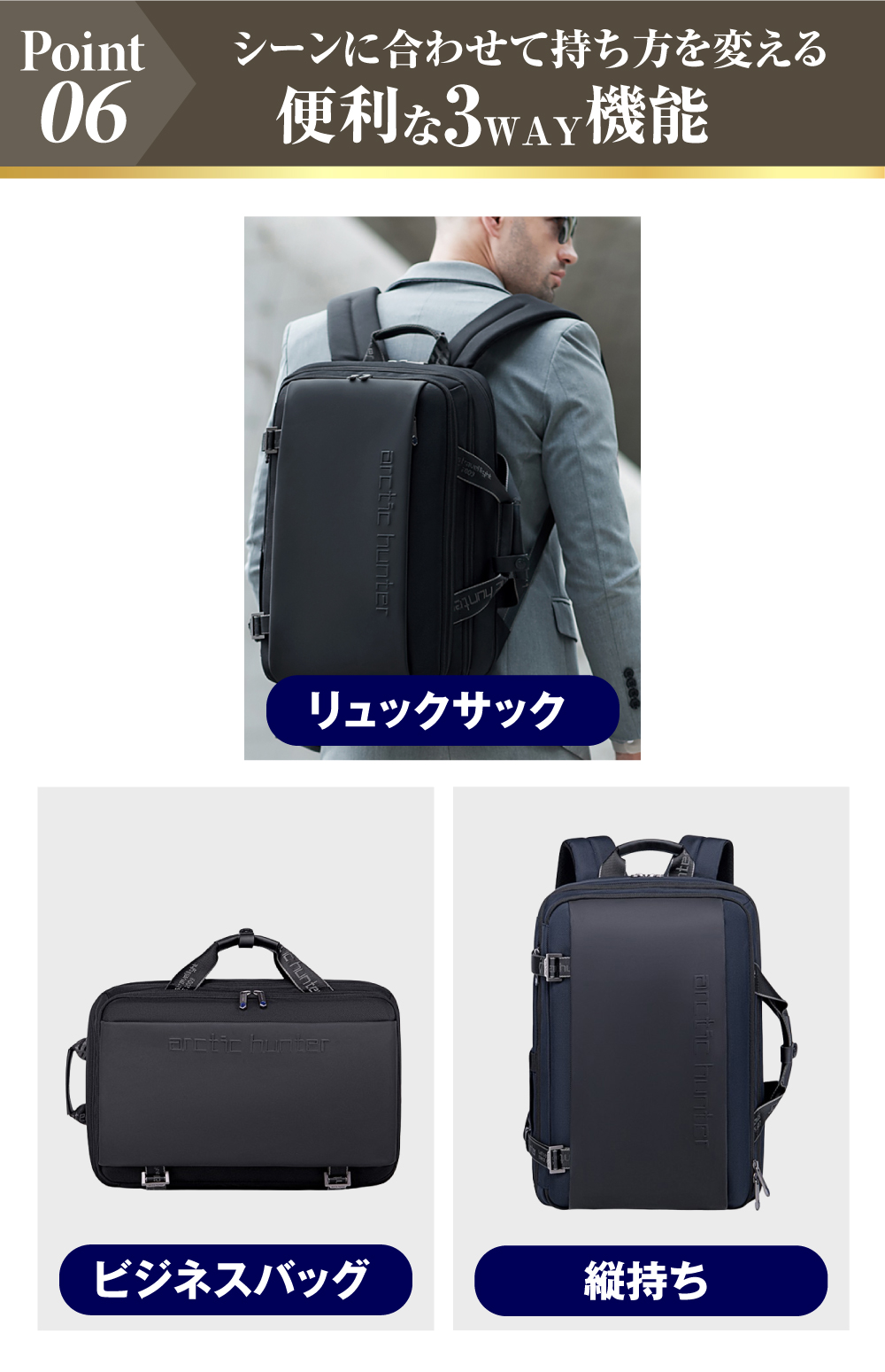 ビジネスリュック メンズ レディース リュック 多機能 大容量
