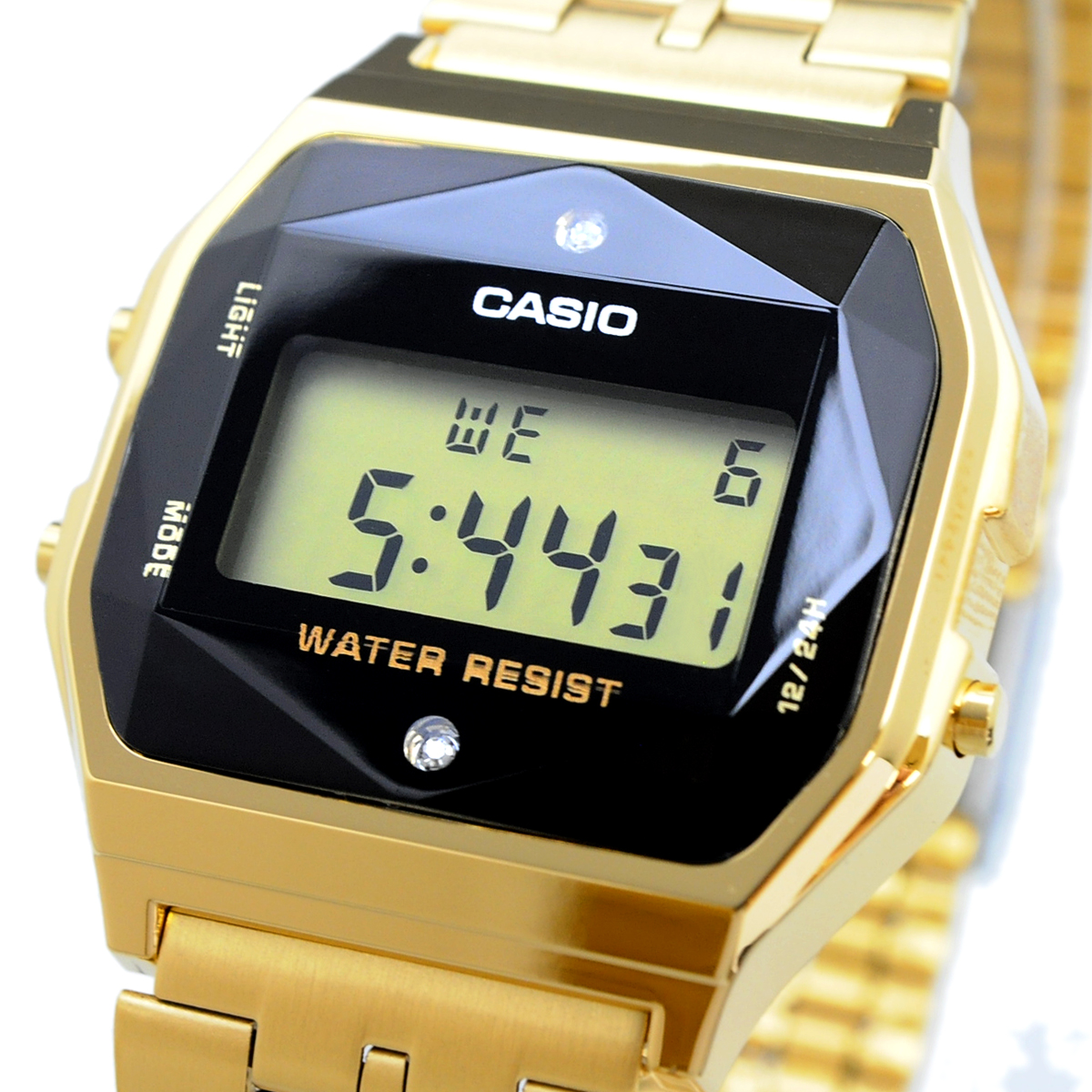 CASIO カシオ 腕時計 メンズ レディース チープカシオ チプカシ 海外モデル 天然ダイヤ カットガラス A159WGED-1