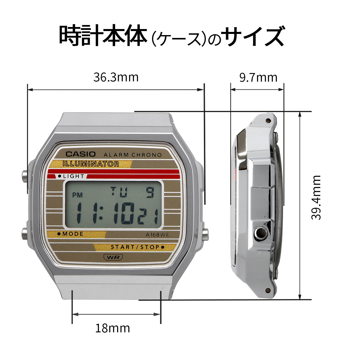 CASIO カシオ 腕時計 メンズ レディース チープカシオ チプカシ 海外モデル デジタル A168WEHA-9A｜north-star｜05