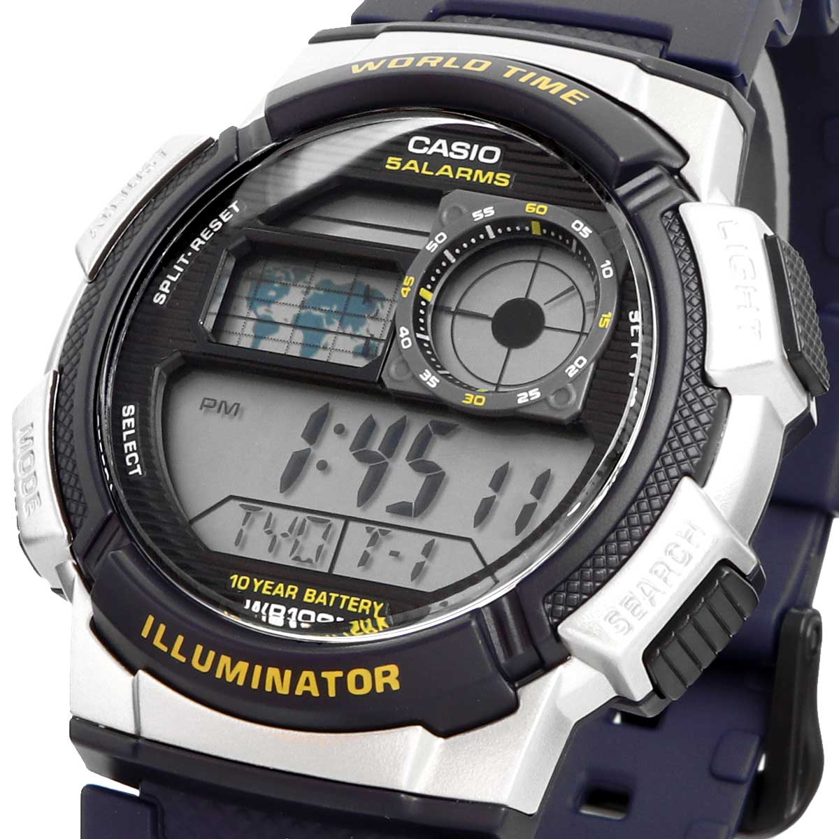 【父の日 ギフト】CASIO カシオ 腕時計 メンズ チープカシオ チプカシ 海外モデル ワールドタイム デジタル  AE-1000W-2AV｜north-star