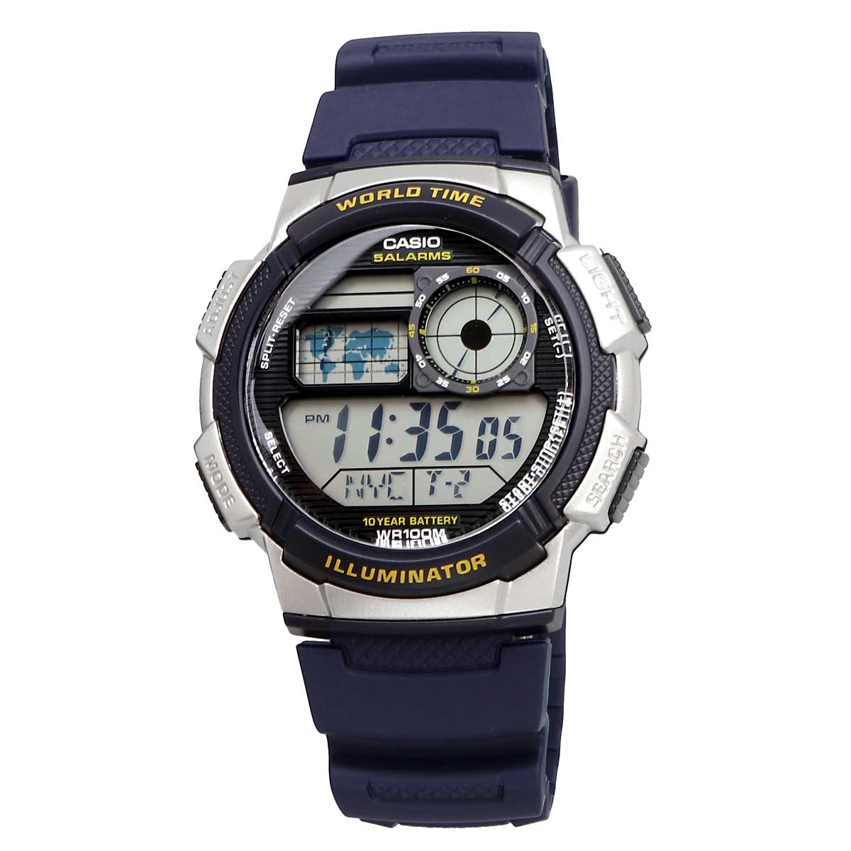 【父の日 ギフト】CASIO カシオ 腕時計 メンズ チープカシオ チプカシ 海外モデル ワールドタイム デジタル  AE-1000W-2AV｜north-star｜02