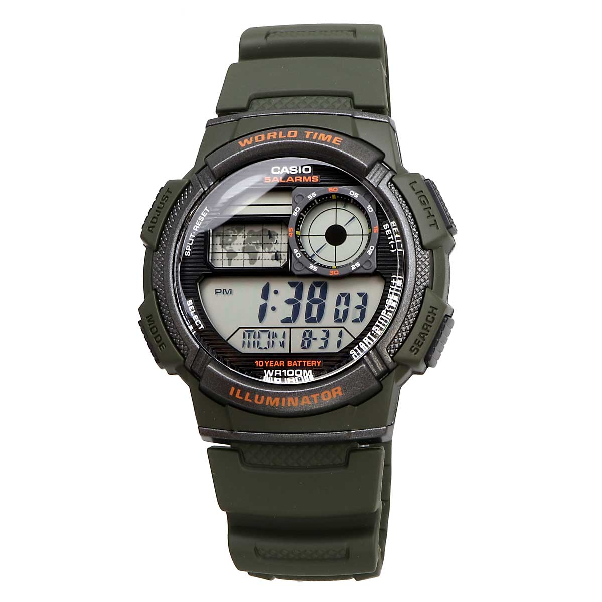 CASIO カシオ 腕時計 メンズ チープカシオ チプカシ 海外モデル ワールドタイム デジタル AE-1000W-3AV｜north-star｜02