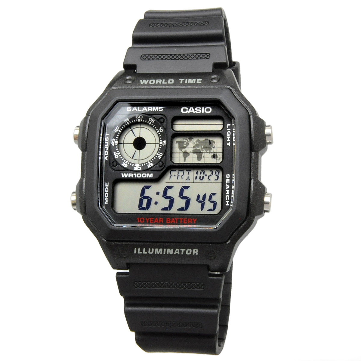CASIO カシオ 腕時計 メンズ チープカシオ チプカシ 海外モデル ワールドタイム デジタル AE-1200WH-1AV｜north-star｜02