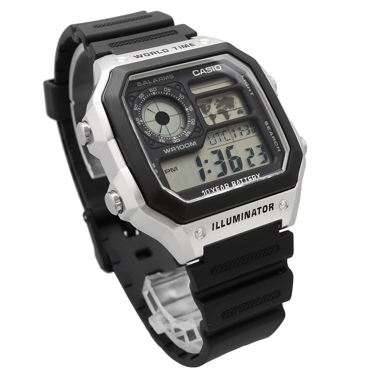 CASIO カシオ 腕時計 メンズ チープカシオ チプカシ 海外モデル ワールドタイム デジタル  AE-1200WH-1CV｜north-star｜04