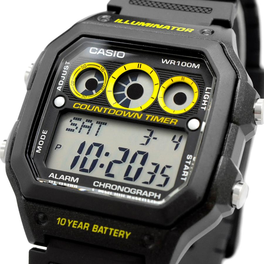 CASIO カシオ 腕時計 メンズ チープカシオ チプカシ 海外モデル レフリータイマー デジタル  AE-1300WH-1AV｜north-star