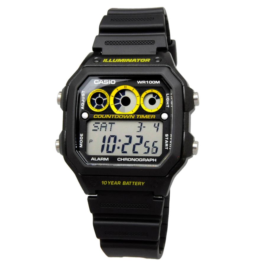 CASIO カシオ 腕時計 メンズ チープカシオ チプカシ 海外モデル レフリータイマー デジタル  AE-1300WH-1AV｜north-star｜02