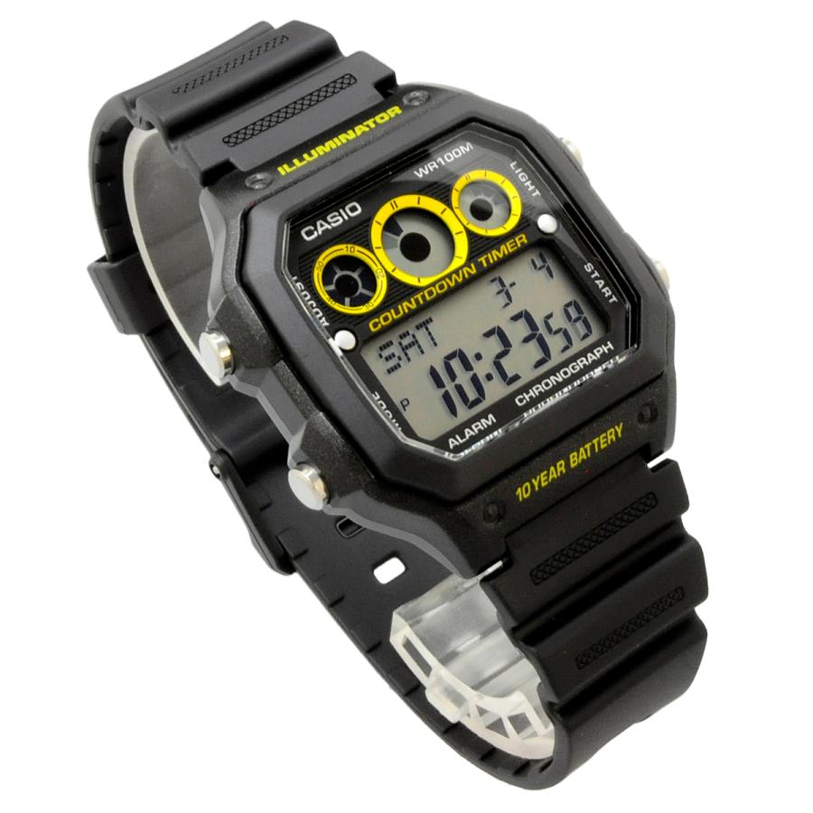 CASIO カシオ 腕時計 メンズ チープカシオ チプカシ 海外モデル レフリータイマー デジタル  AE-1300WH-1AV｜north-star｜04