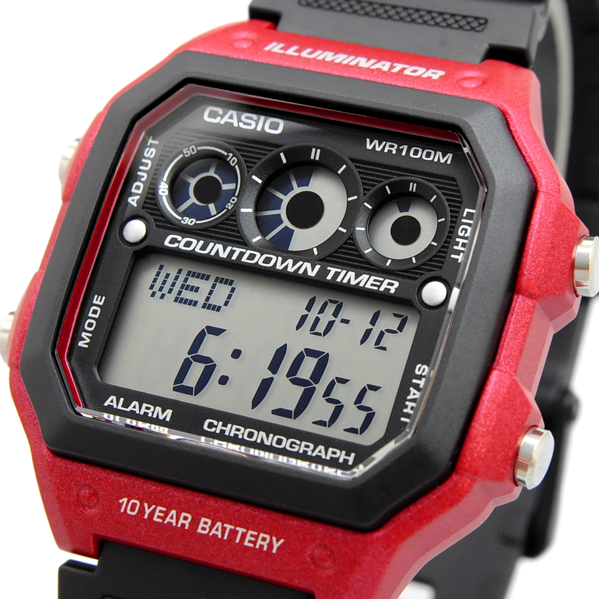 【父の日 ギフト】CASIO カシオ 腕時計 メンズ チープカシオ チプカシ 海外モデル レフリータイマー デジタル  AE-1300WH-4AV