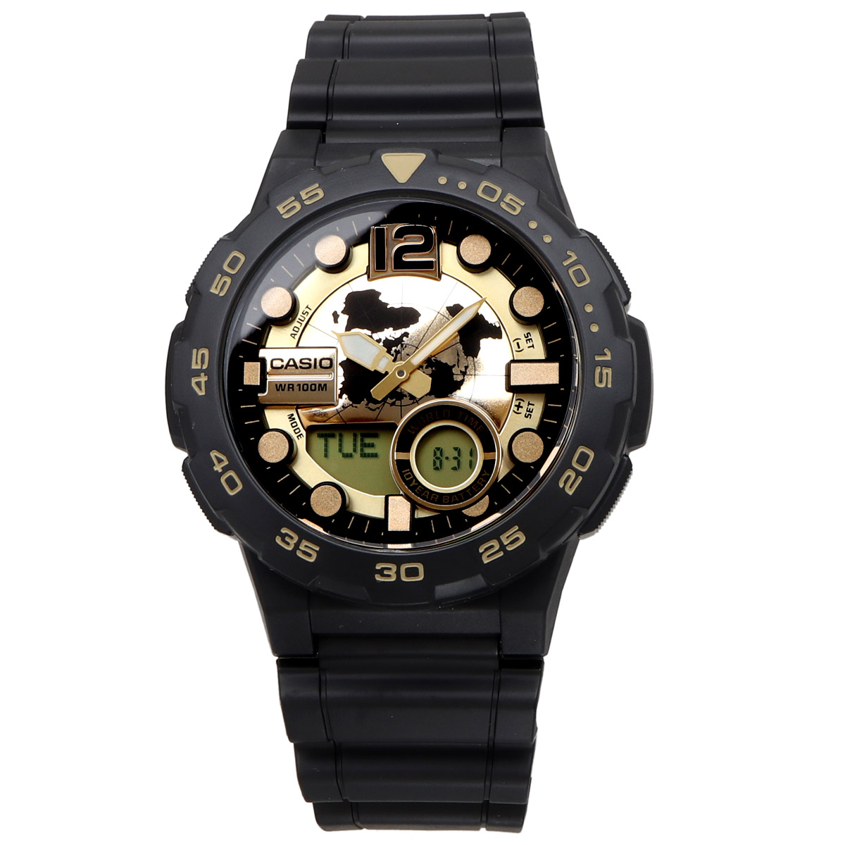 CASIO カシオ 腕時計 メンズ チープカシオ チプカシ 海外モデル アナログ デジタル  AEQ-100BW-9AV｜north-star｜02