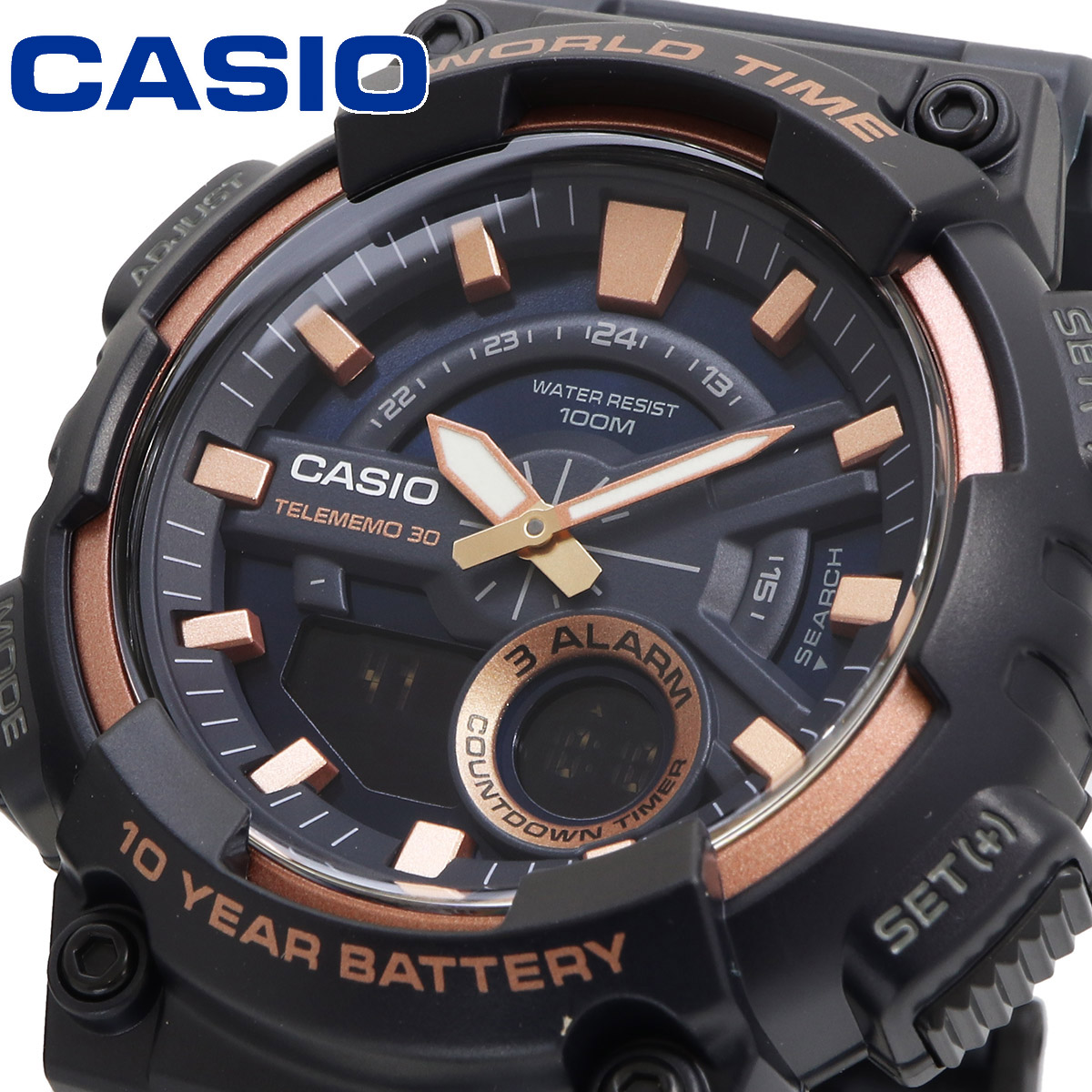 CASIO カシオ 腕時計 メンズ チープカシオ チプカシ 海外モデル アナログ デジタル 海外モデル  AEQ-110W-2A3V