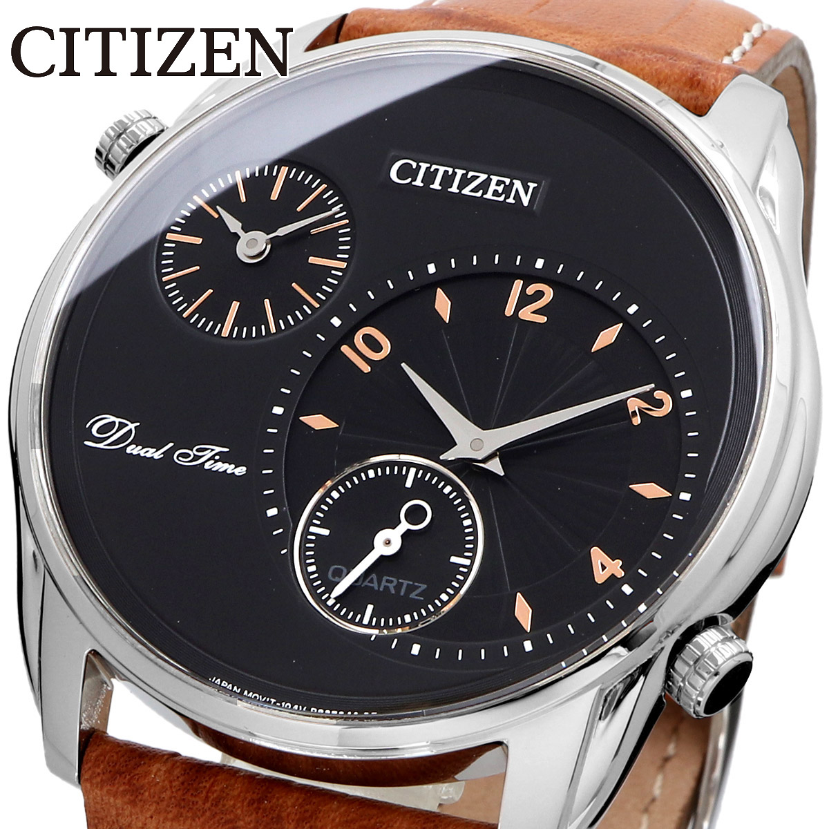【父の日 ギフト】CITIZEN シチズン 腕時計 メンズ 海外モデル デュアルタイム クォーツ    AO3030-08E