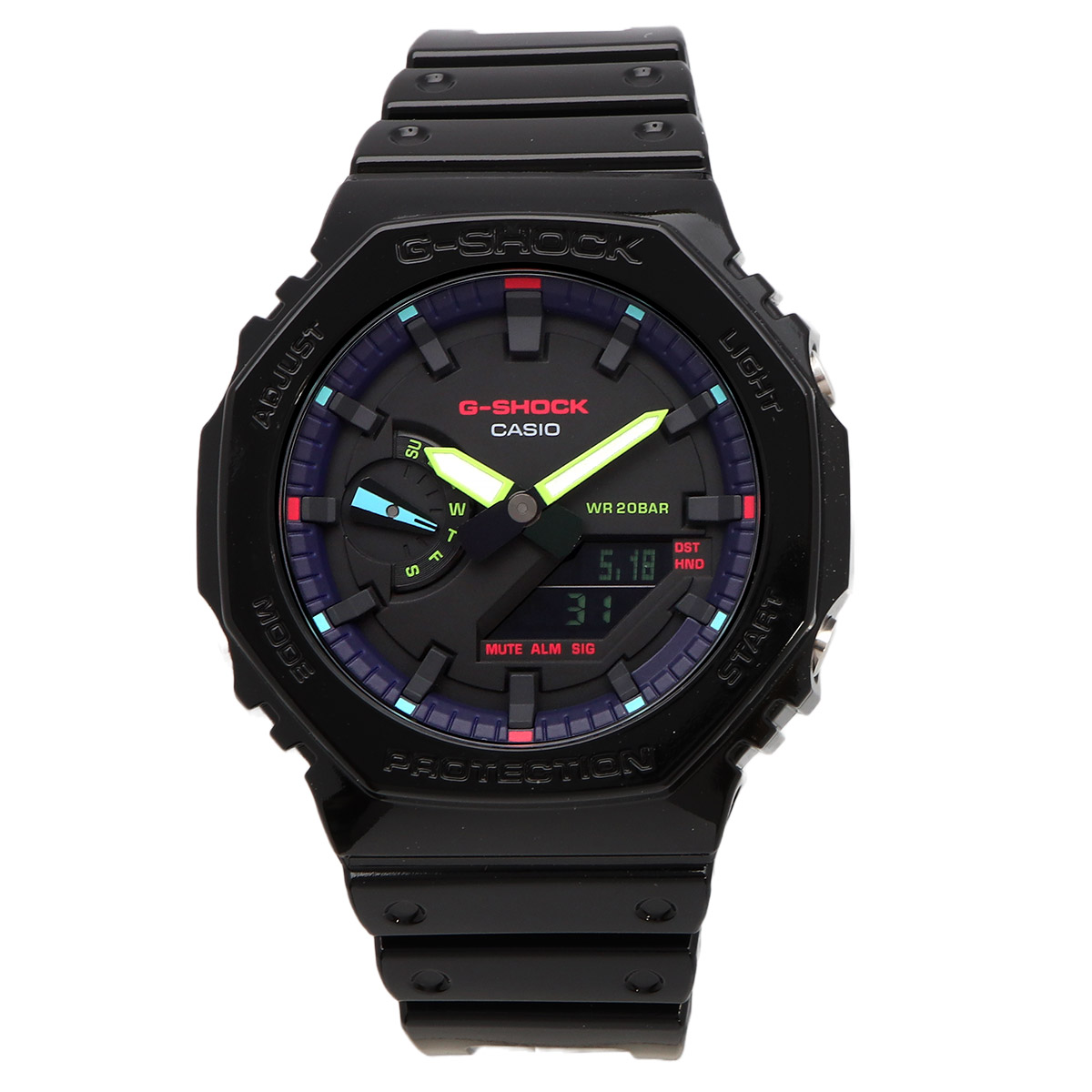 女性に人気！ G-SHOCK カシオ CASIO 腕時計 GA-2100RGB-1A 八角形