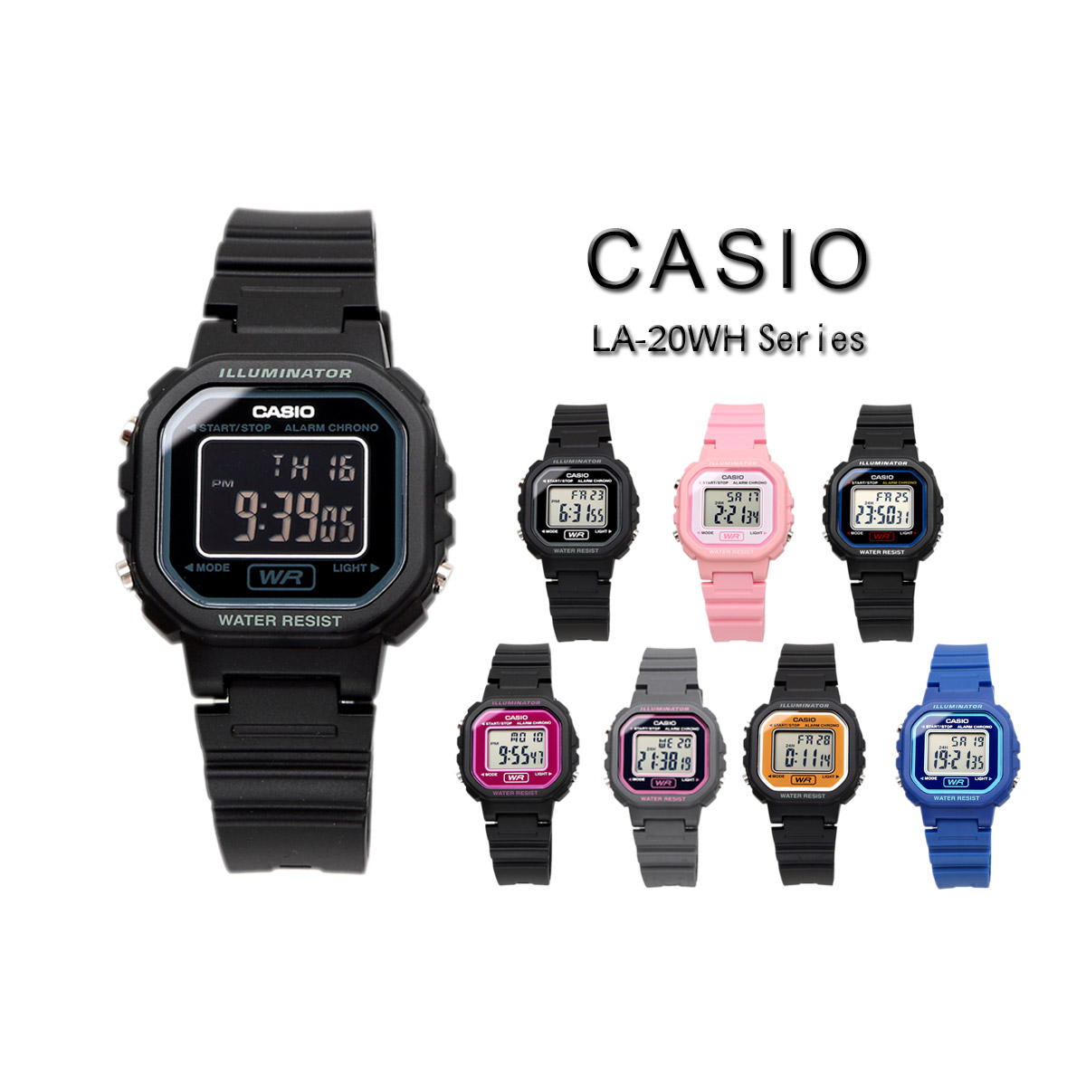 CASIO カシオ 腕時計 レディース キッズ 女の子 男の子 子供 時計  デジタル   チープカシオ チプカシ 海外モデル  LA-20WH｜north-star