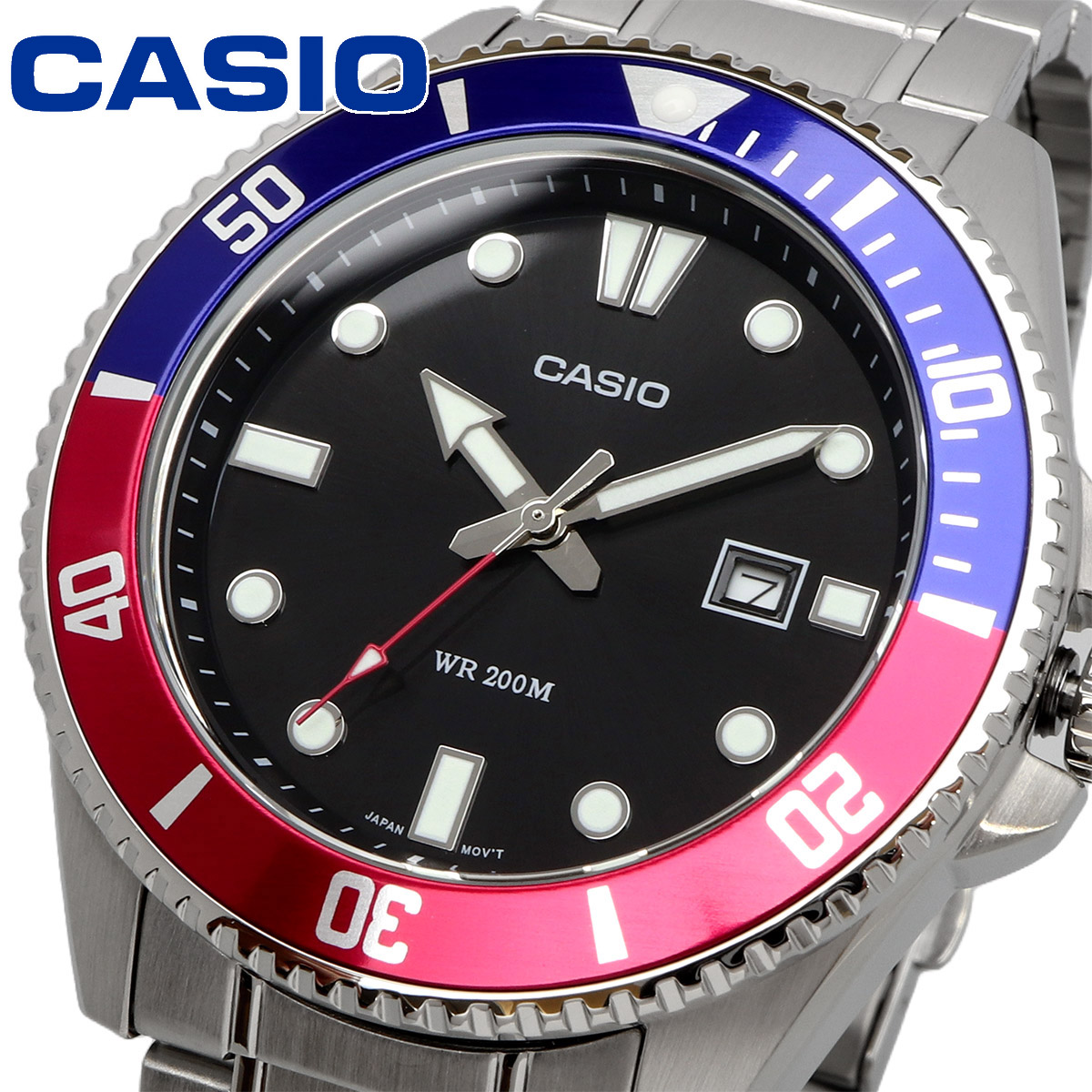 CASIO カシオ 腕時計 海外モデル クォーツ ダイバー 200M ステンレス 