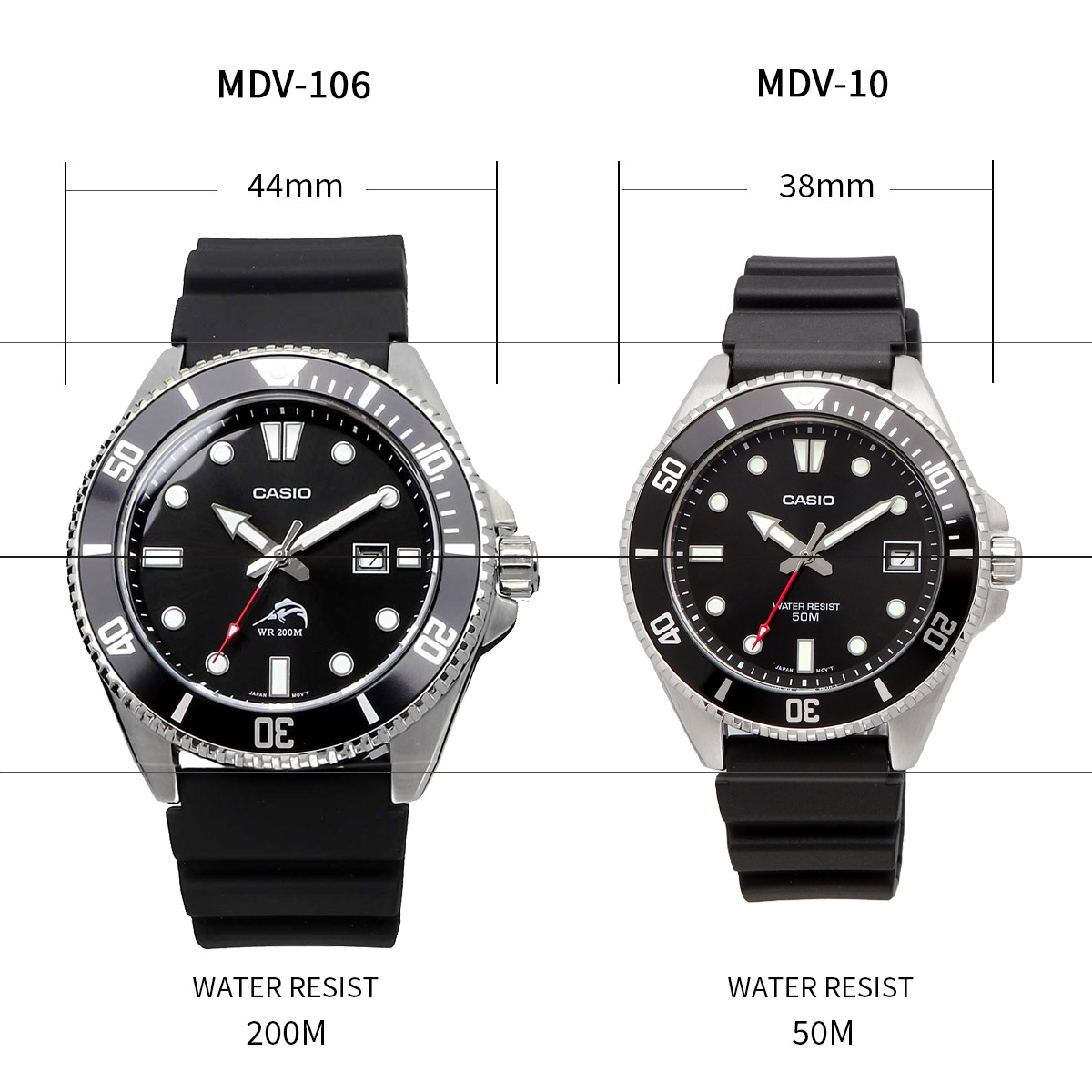 CASIO カシオ 腕時計 メンズ 小さめ 海外モデル クォーツ 50M メタル 