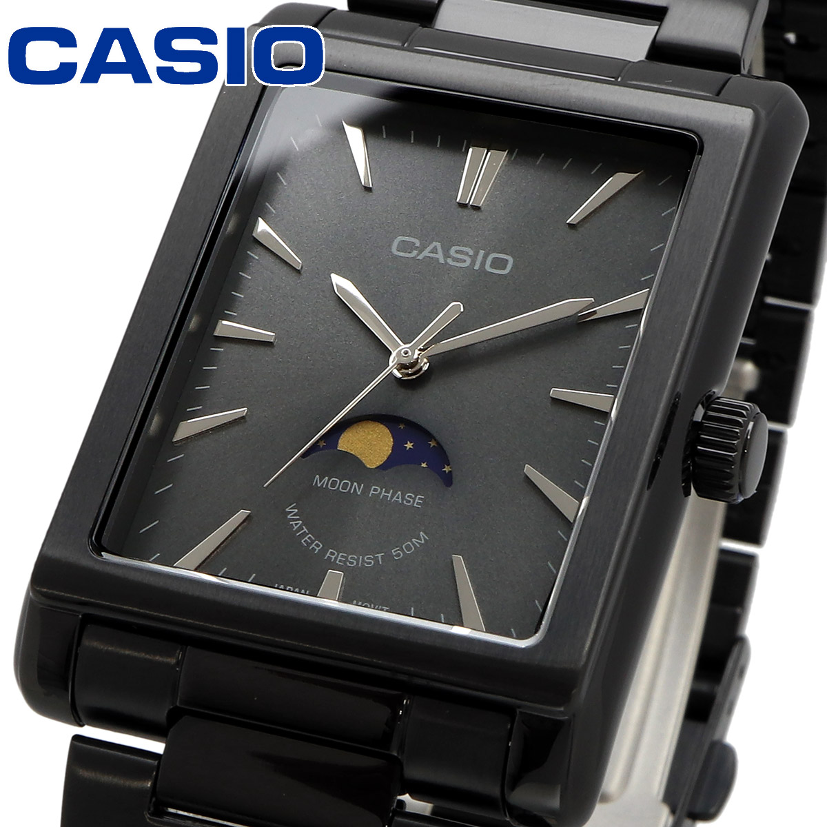 CASIO カシオ 腕時計 メンズ チープカシオ チプカシ 海外モデル ムーンフェイズ MTP-M105B-1AV