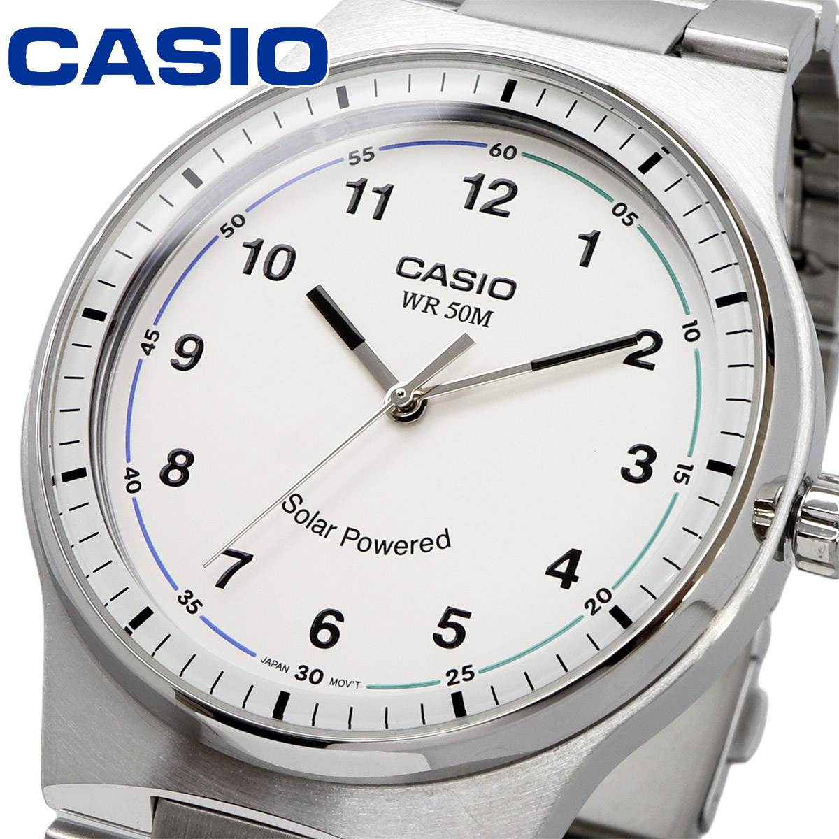 【父の日 ギフト】CASIO カシオ 腕時計 メンズ  海外モデル 電池交換不要 ソーラー クォーツ  MTP-RS105D-7BV｜north-star