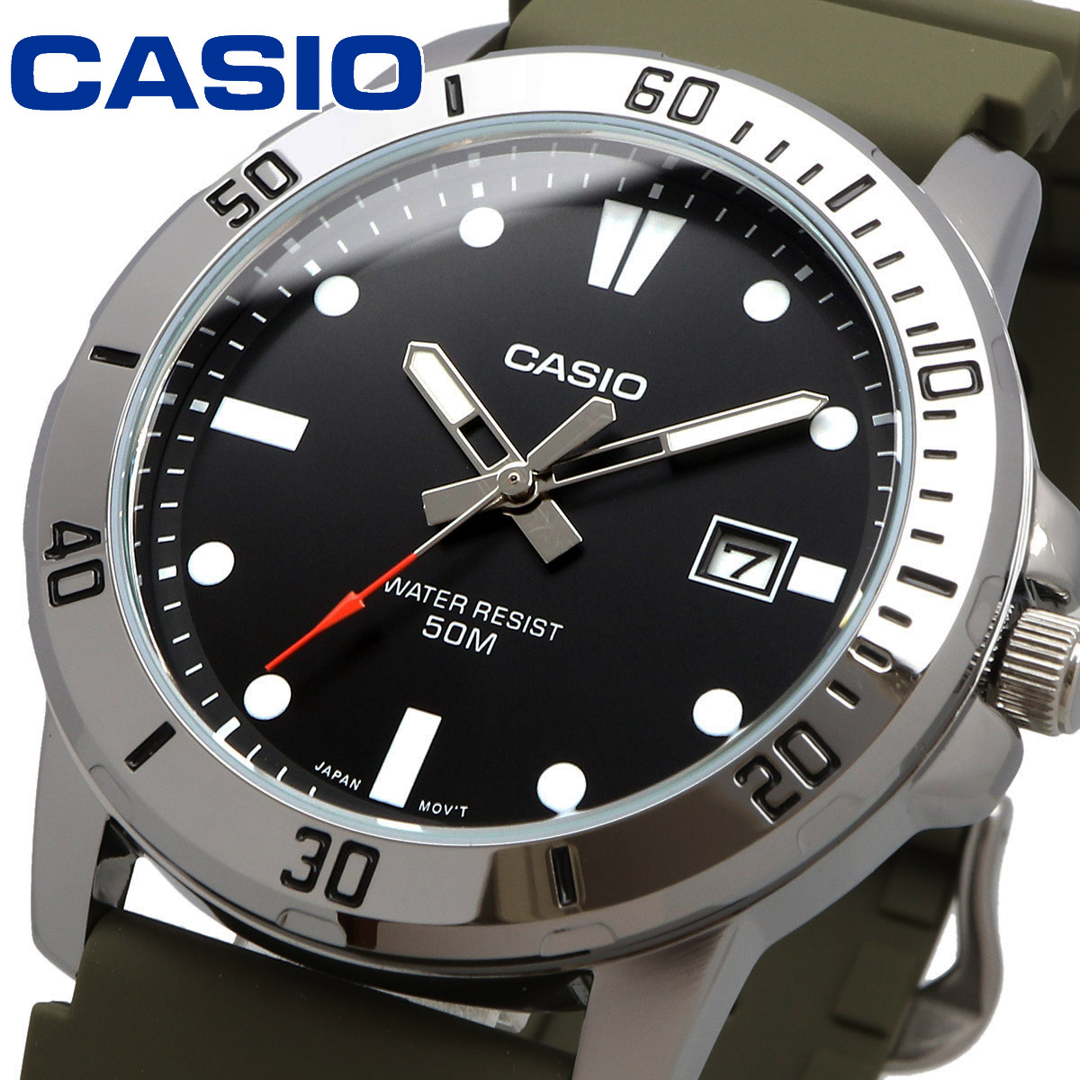 CASIO カシオ 腕時計 メンズ チープカシオ チプカシ 海外モデル クォーツ  ミリタリー MTP-VD01-3EV｜north-star