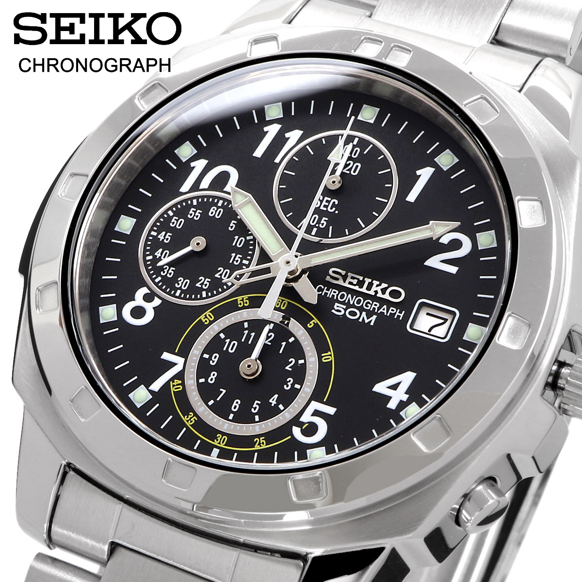 SEIKO セイコー 腕時計 メンズ 国内正規 クォーツ クロノグラフ    SND195P1