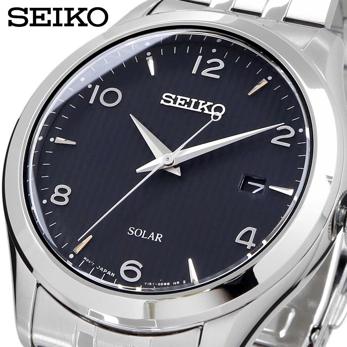 SEIKO セイコー 腕時計 メンズ 海外モデル ソーラー シンプル ビジネス カジュアル  SNE489P1