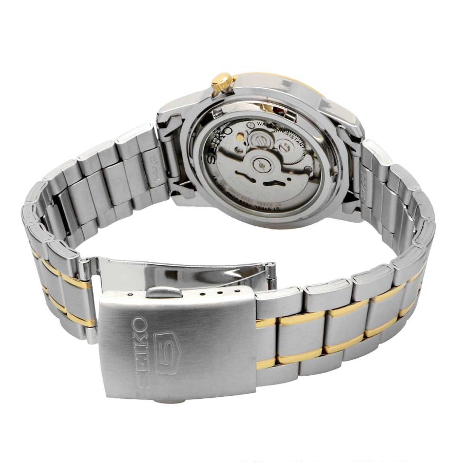 SEIKO セイコー 腕時計 メンズ 海外モデル セイコー5 自動巻き　シルバー　ゴールド ビジネス  SNKE54K1｜north-star｜04
