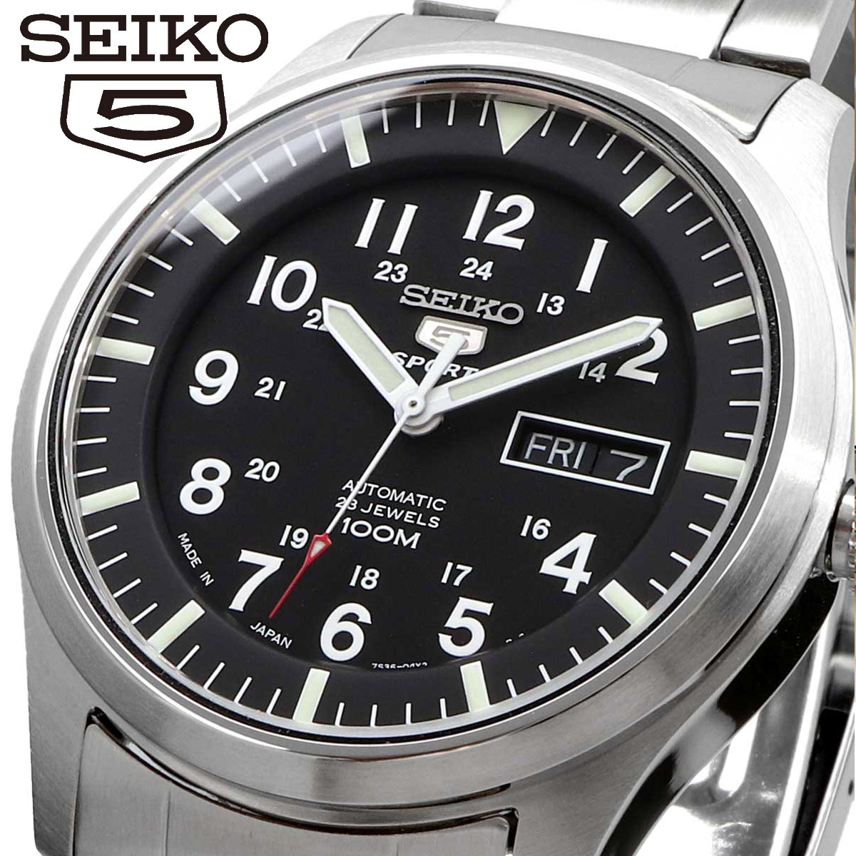 SEIKO セイコー 腕時計 メンズ 海外モデル MADE IN JAPAN ファイブ  5スポーツ 自動巻き  SNZG13J1