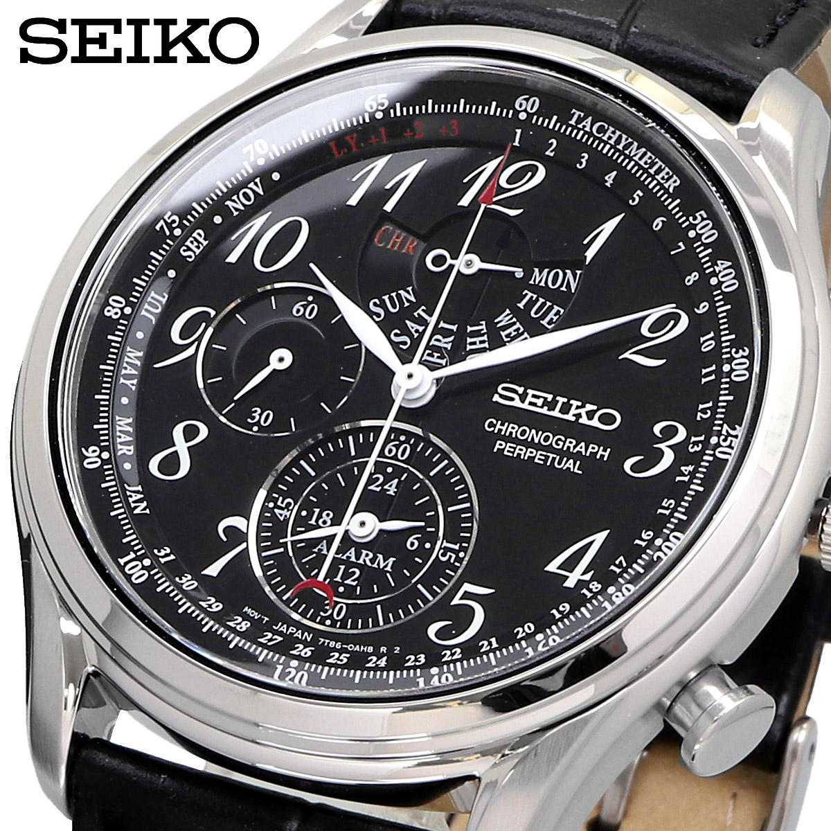 SEIKO セイコー 腕時計 メンズ 海外モデル アラームクロノグラフ ビジネス カジュアル  SPC255P1 ご購入商品